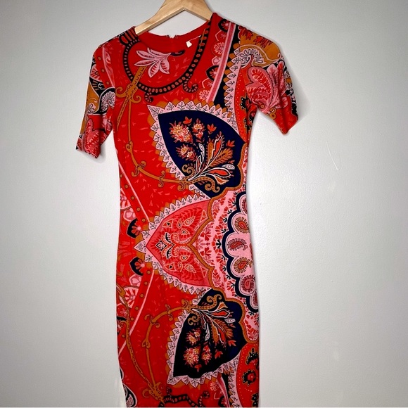 Farm Rio Giannina Knit Midi Dress by Anthropology Size XS - Picture 8 of 12